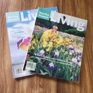 2 Martha Stewart Living Magazines Vintage May + July/August  1995 Summer